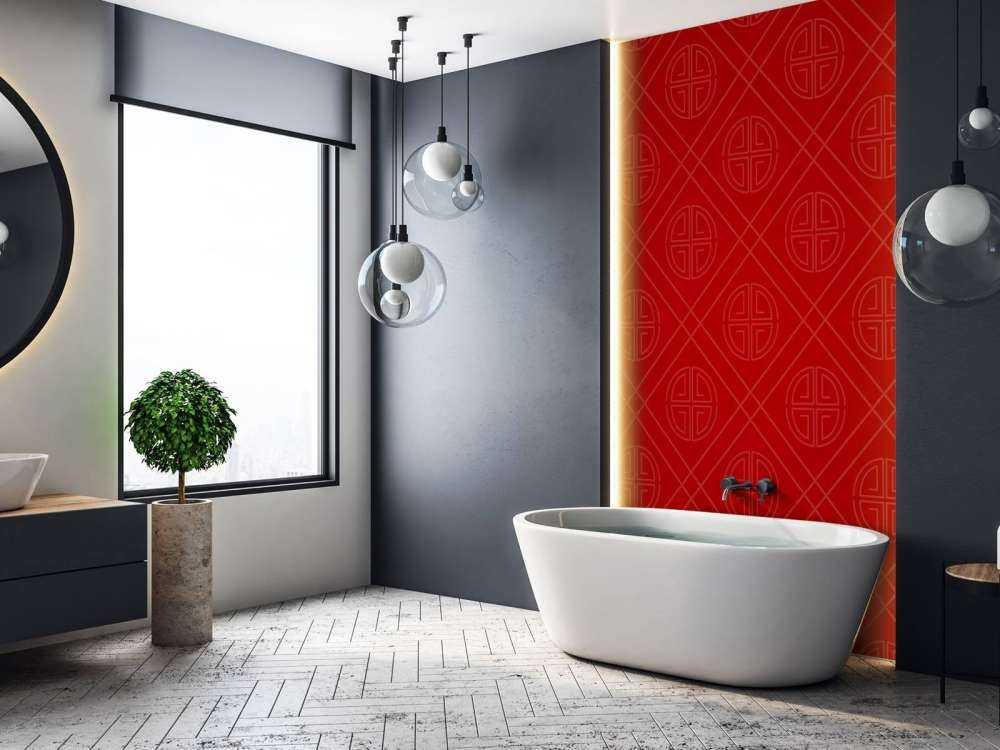 Czerwony chiński wzór