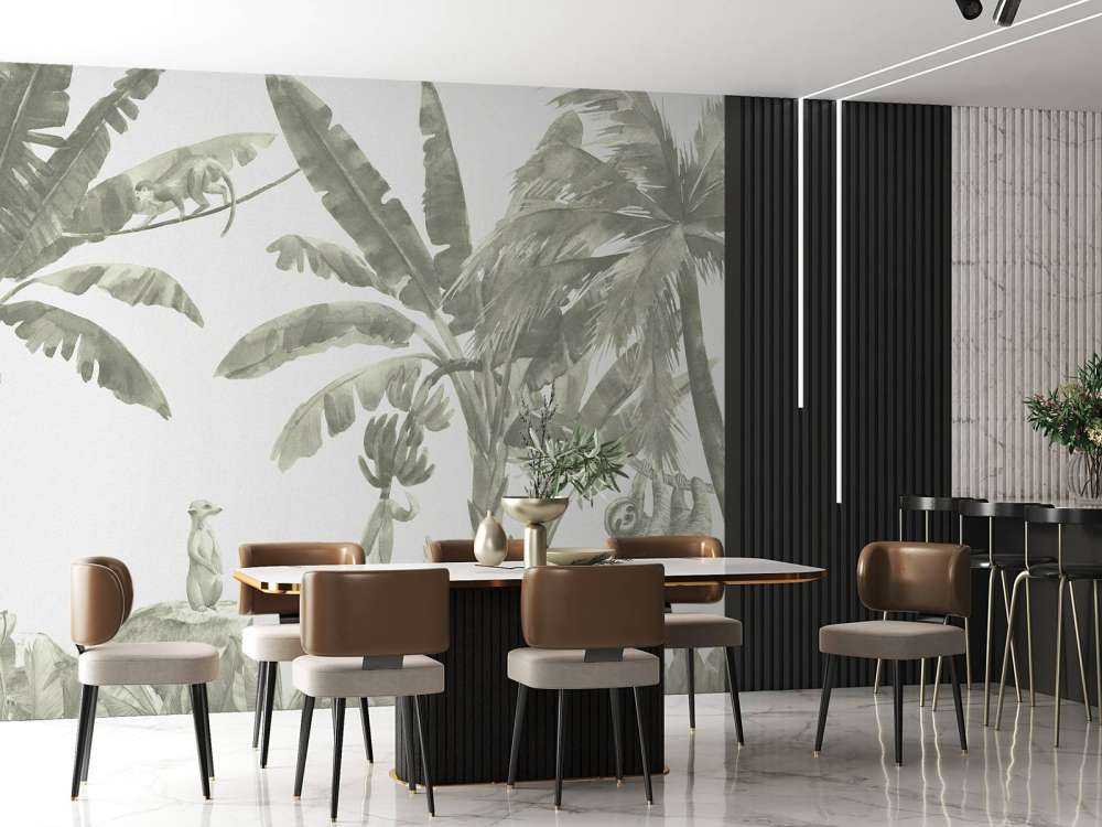 Małe zwierzęta z dżungli w kolorze zielonym