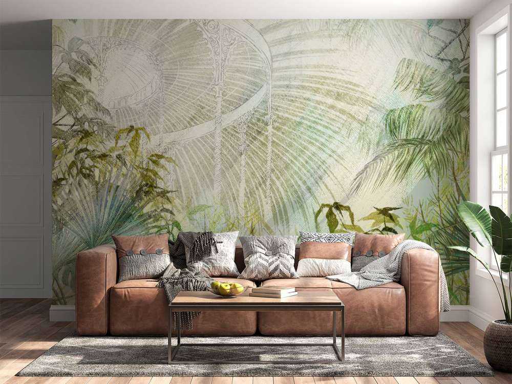 Szklarnia z roślinami tropikalnymi