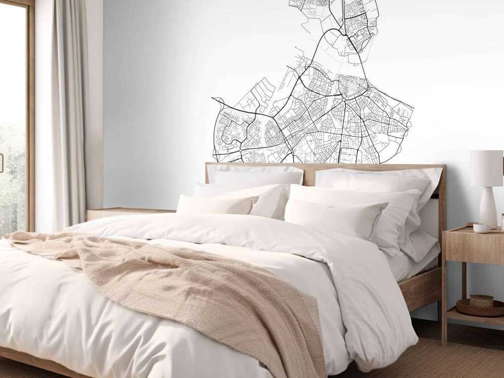 Mapa Nijmegen, biała