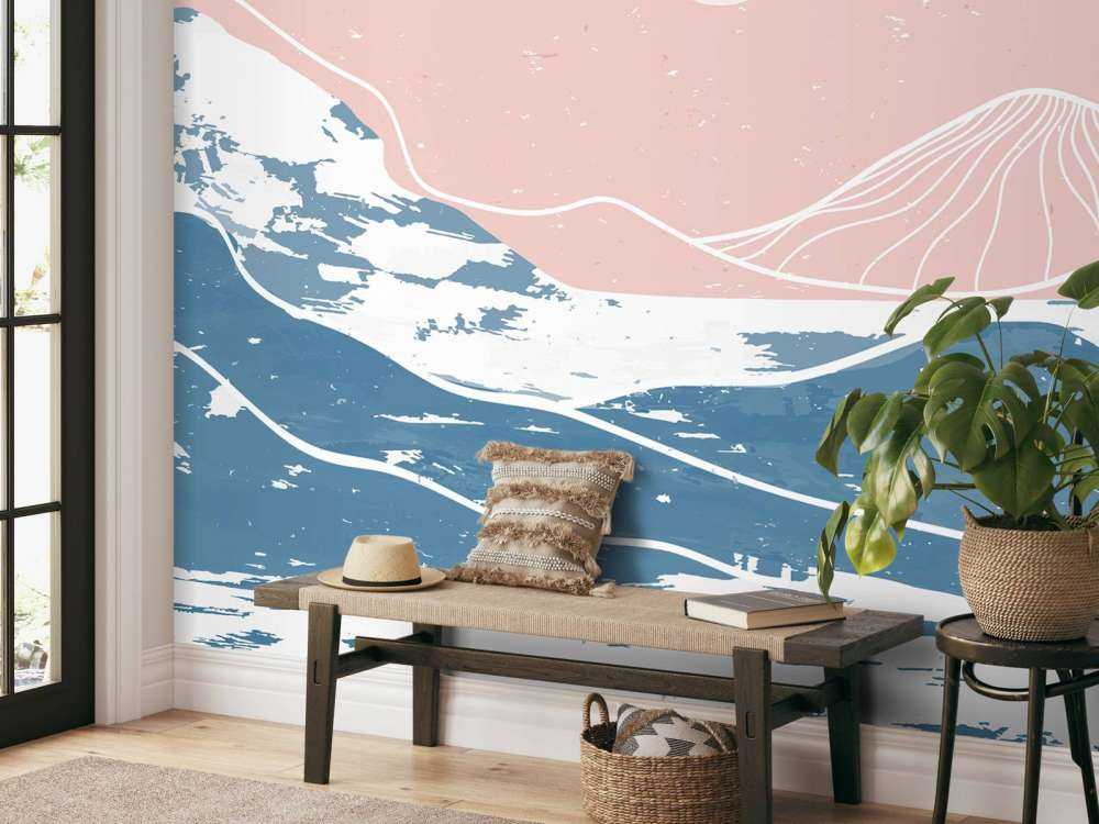 Zimowe góry na tle słońca