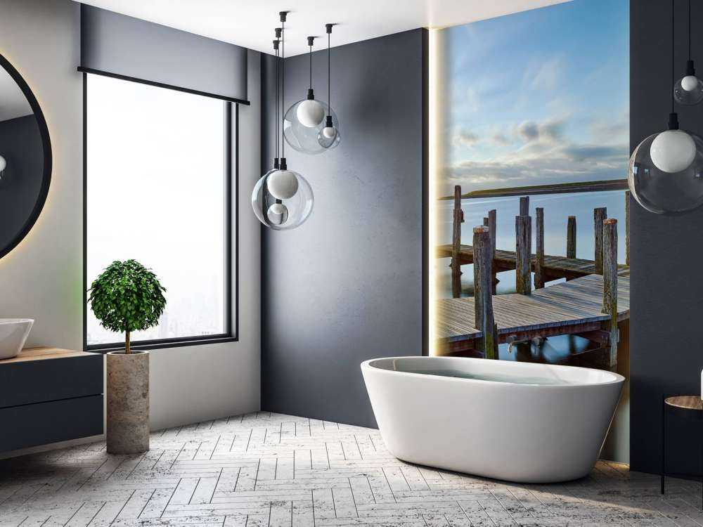 Drewniane molo o wschodzie słońca