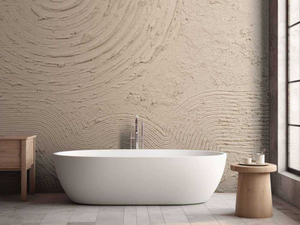 Organiczne kształty i linie w kolorze taupe