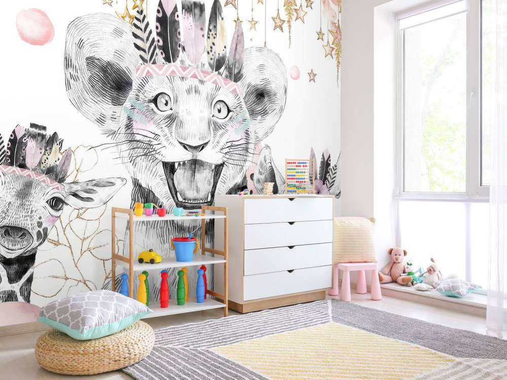 Dromeryczne zwierzęta pod gwiezdnymi chmurami