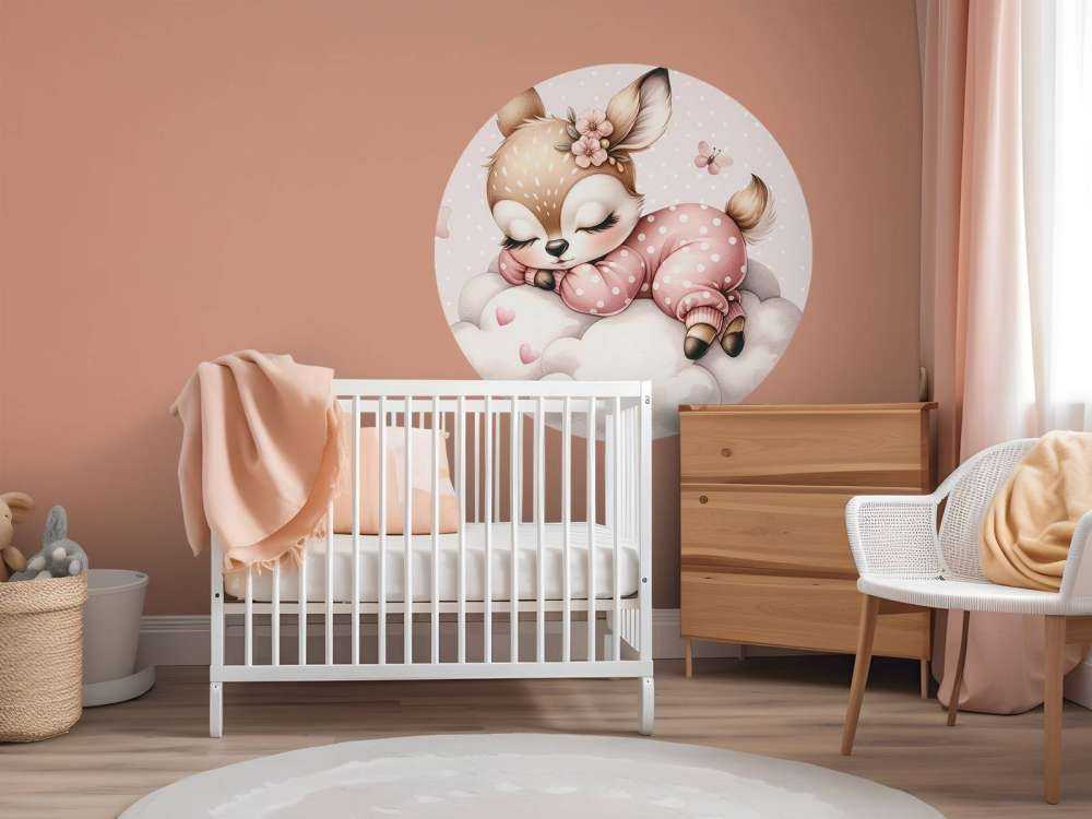 Słodki jelonek na chmurze