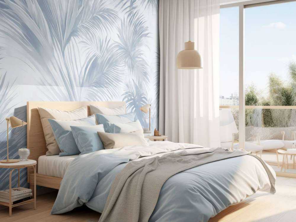 Palm Extravaganza Niebieski