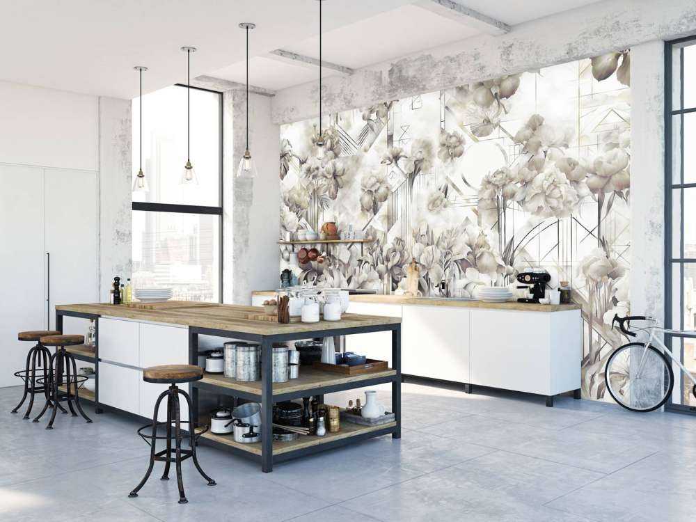 Ogromne akwarelowe irysy zielone