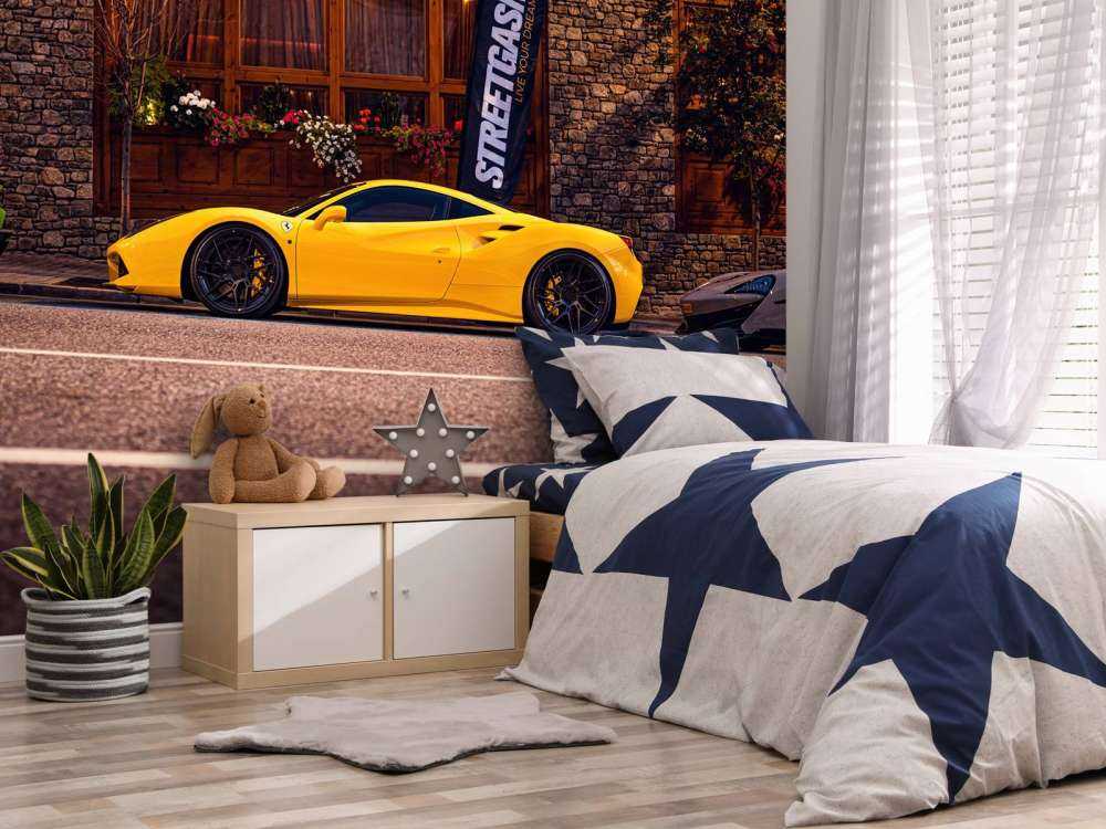 Ekskluzywne samochody w drewnianej chacie