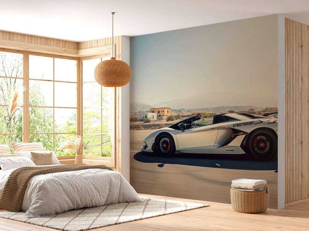 Lamborghini Aventador Roadster na pustyni