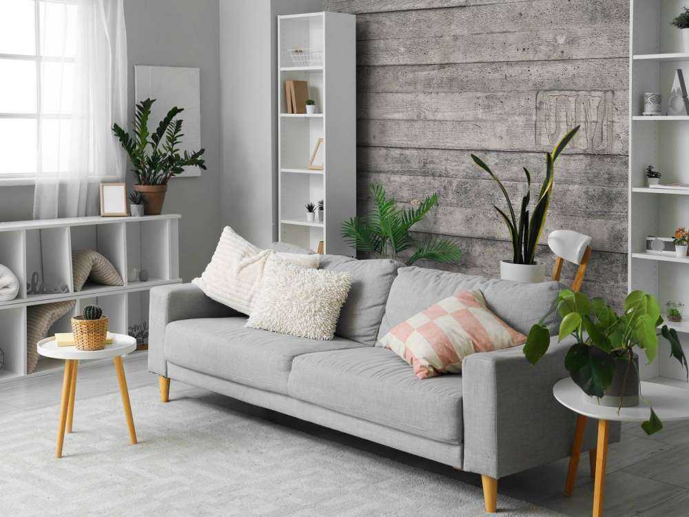 Drewniana, szara ściana