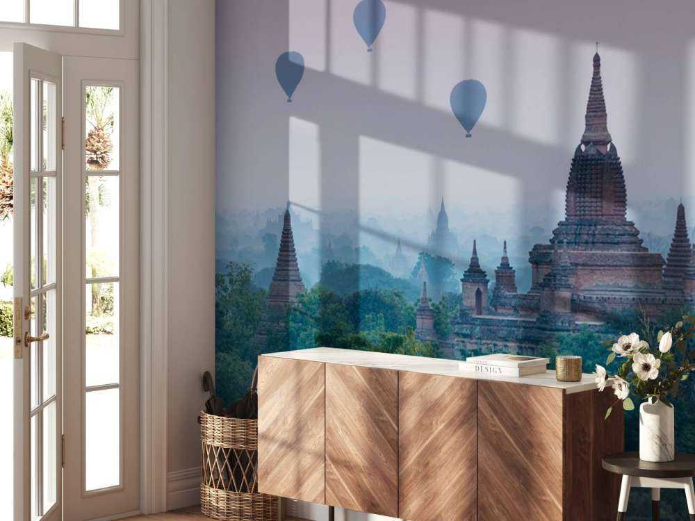 Świątynie i balony na gorące powietrze