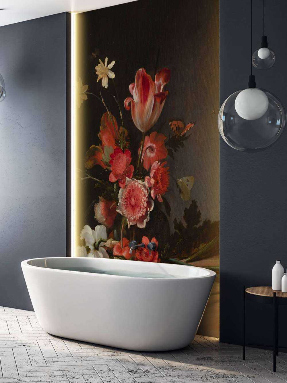 Martwa natura z bukietem w rozwoju