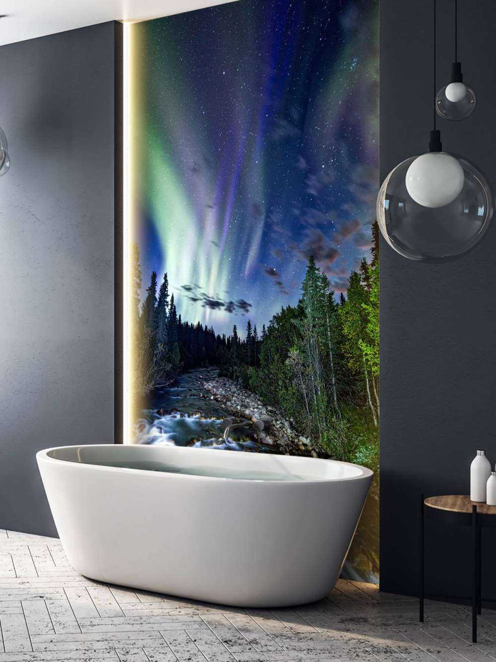 Brooklet podczas światła północnego