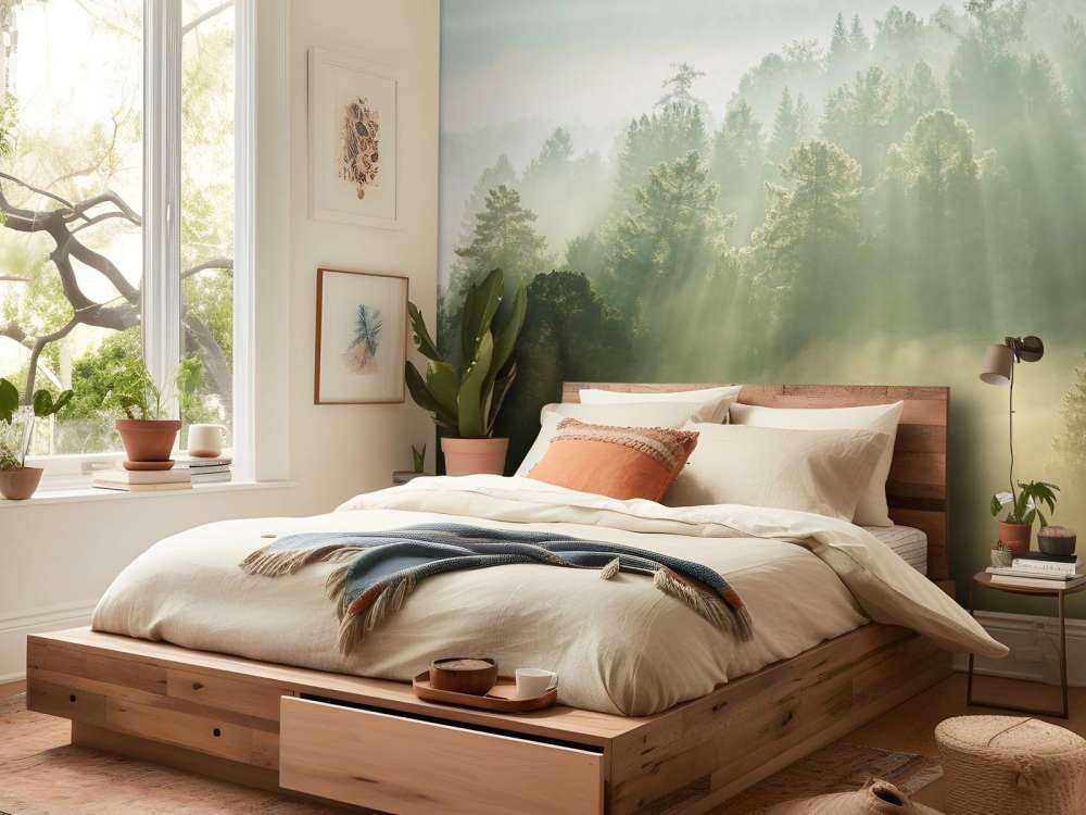 Wschód słońca między wzgórzami