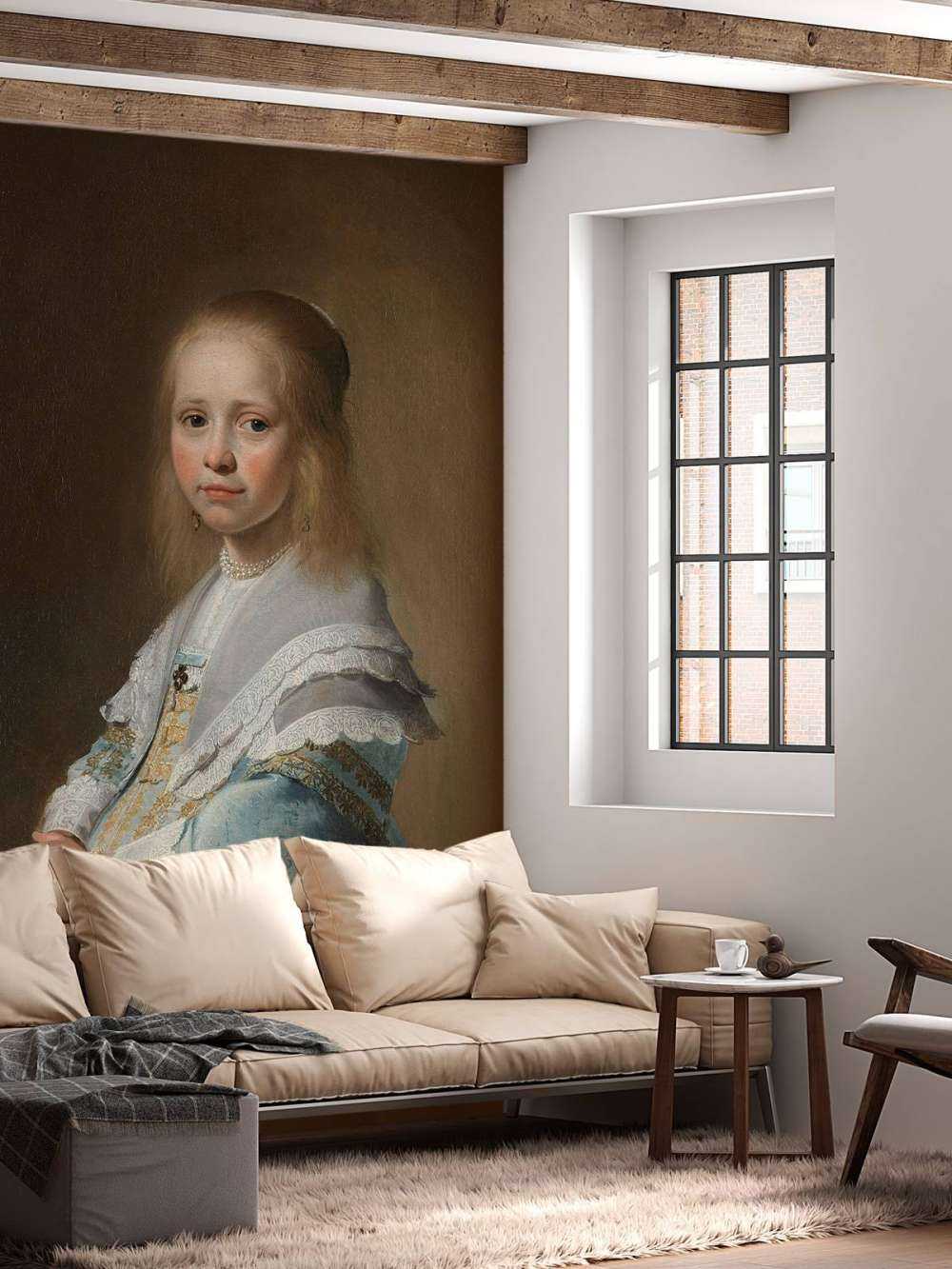 Portret dziewczyny w kolorze niebieskim