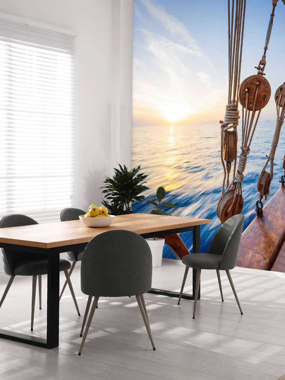 Żaglówka o zachodzie słońca