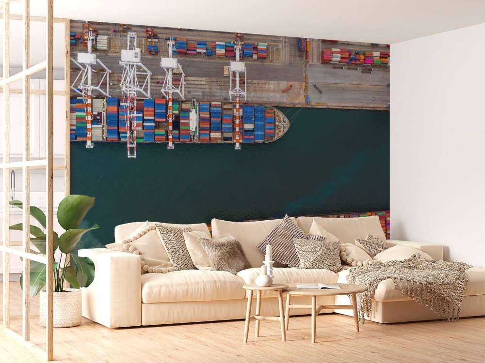 Kontenerowce z widokiem z góry