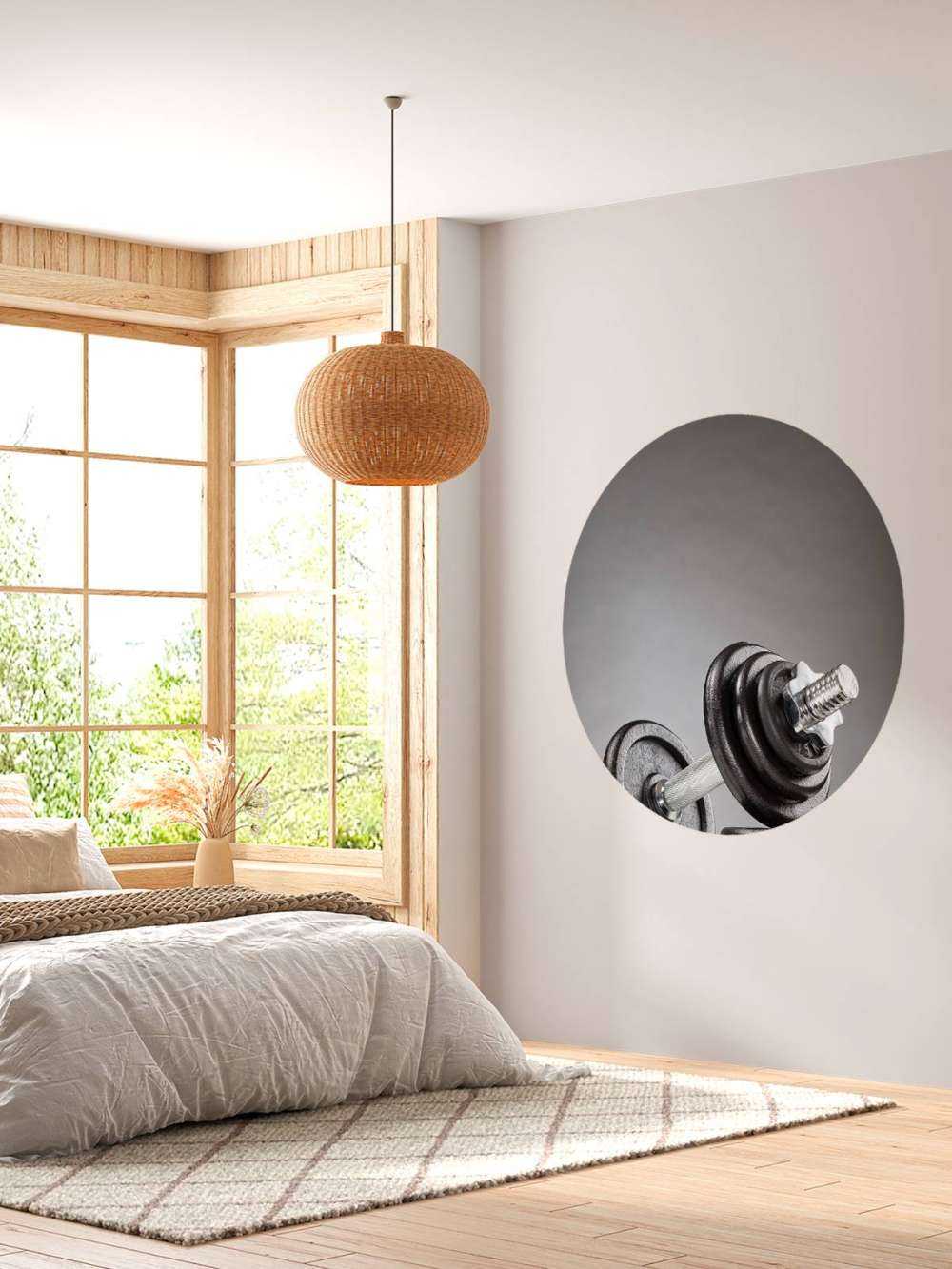 Dumbell z czarnymi tarczami