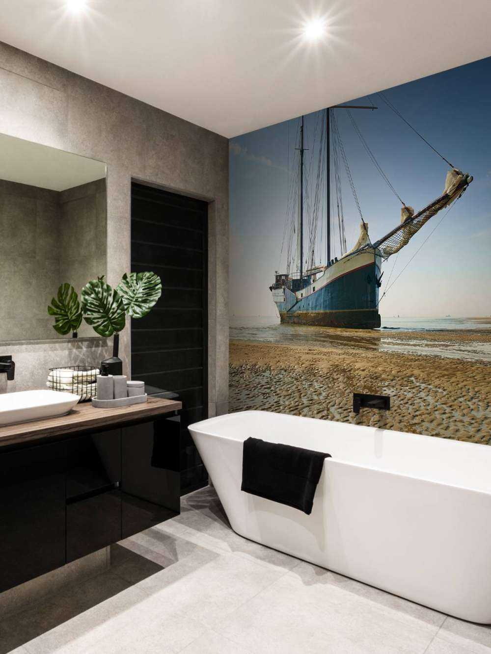 Statek na pływakach błotnych