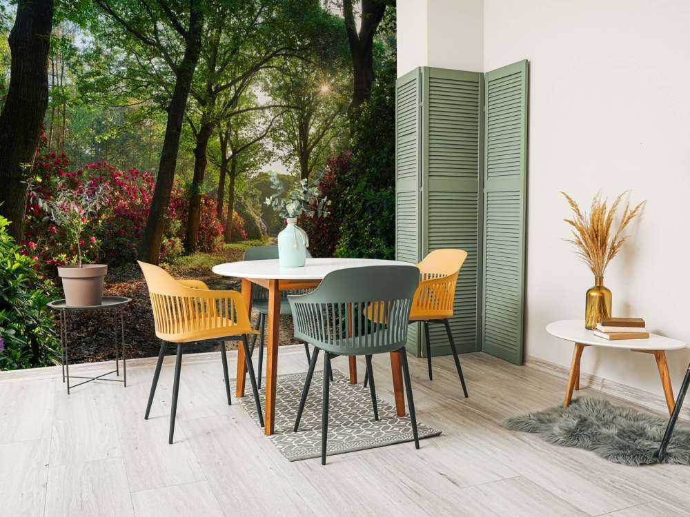 Wschód słońca na ścieżce z rododendronami