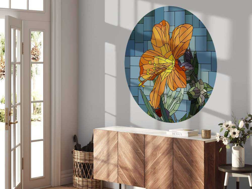 Kolorowy pomarańczowy kwiat