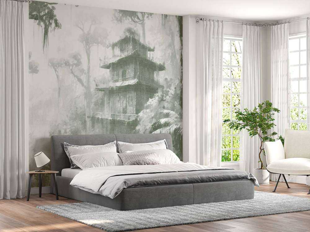 Ukryta Chatka w Mglistym Lesie, zielony