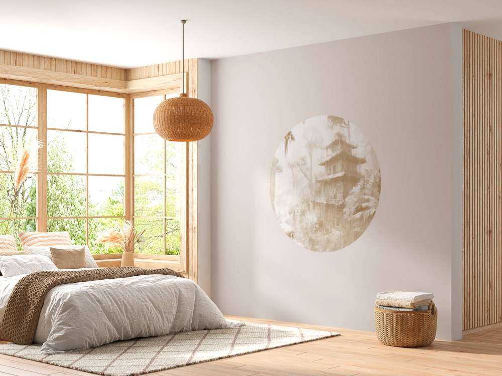 Ukryta Chatka w Mglistym Lesie, taupe