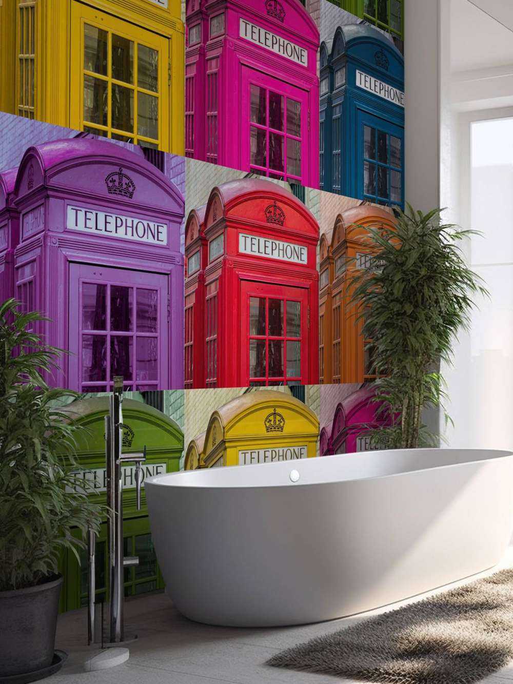 Multicolored Telephone Box