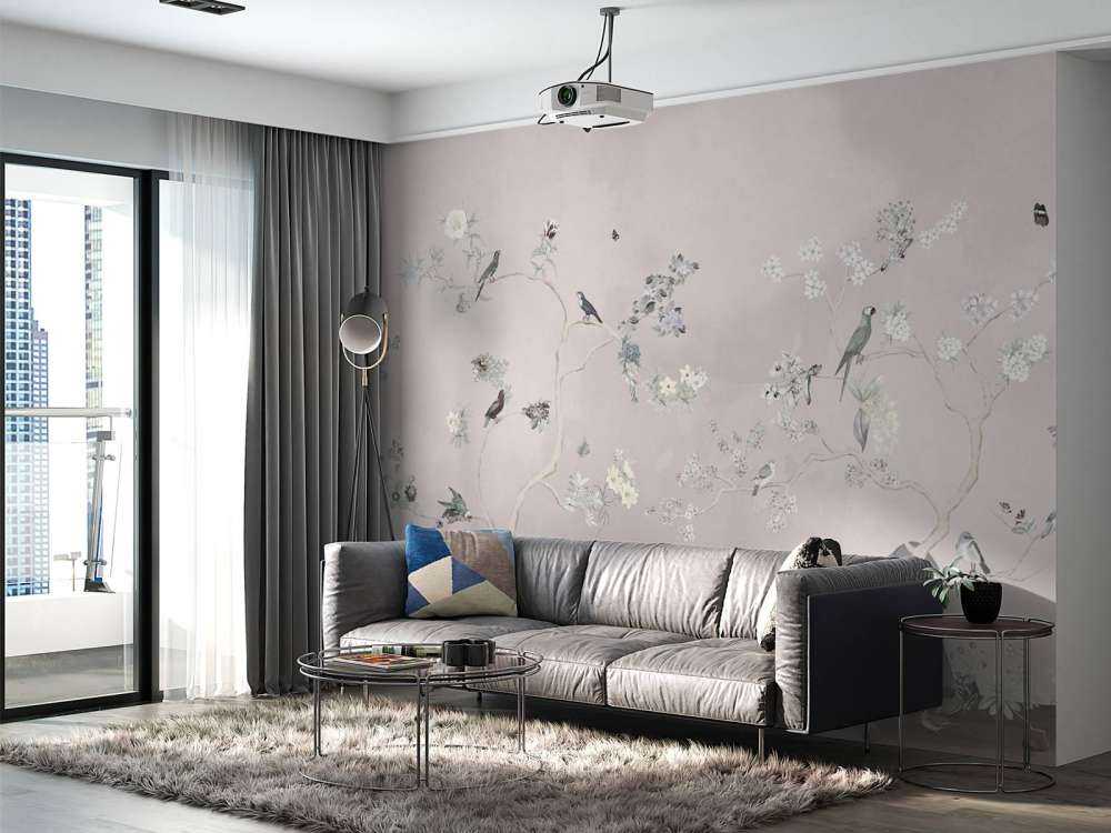 Birds in Garden Panorama 10