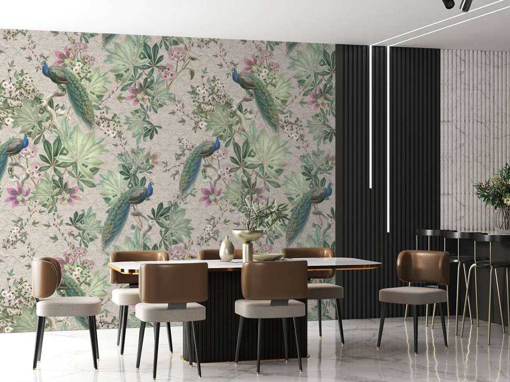 Pawie ogrodowe w stylu vintage - kremowe