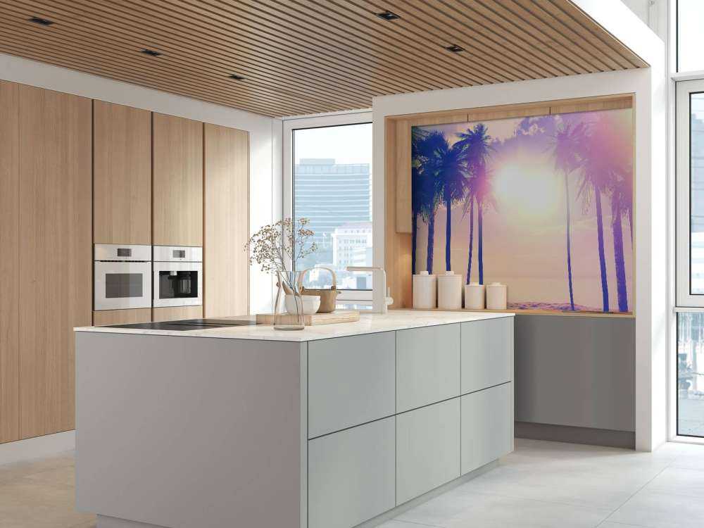 Vintage palmy i ocean