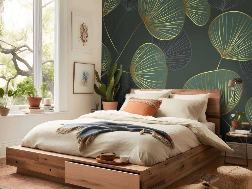 Ozdobne liście z dodatkiem złota