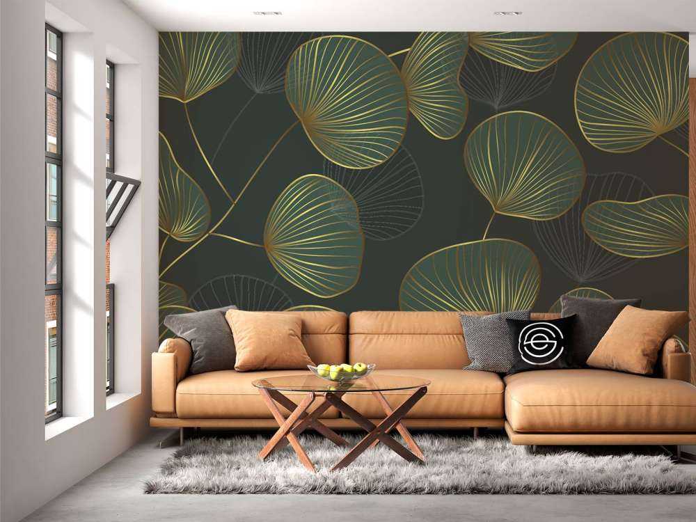 Ozdobne liście z dodatkiem złota