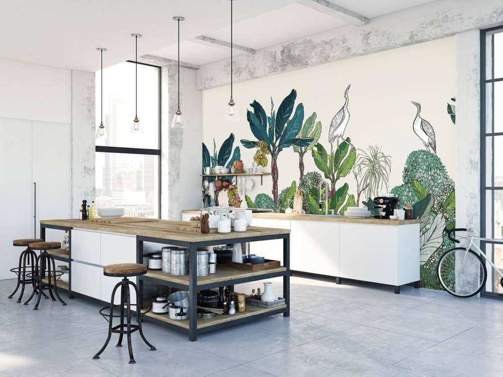 Panorama dżungli z zwierzętami