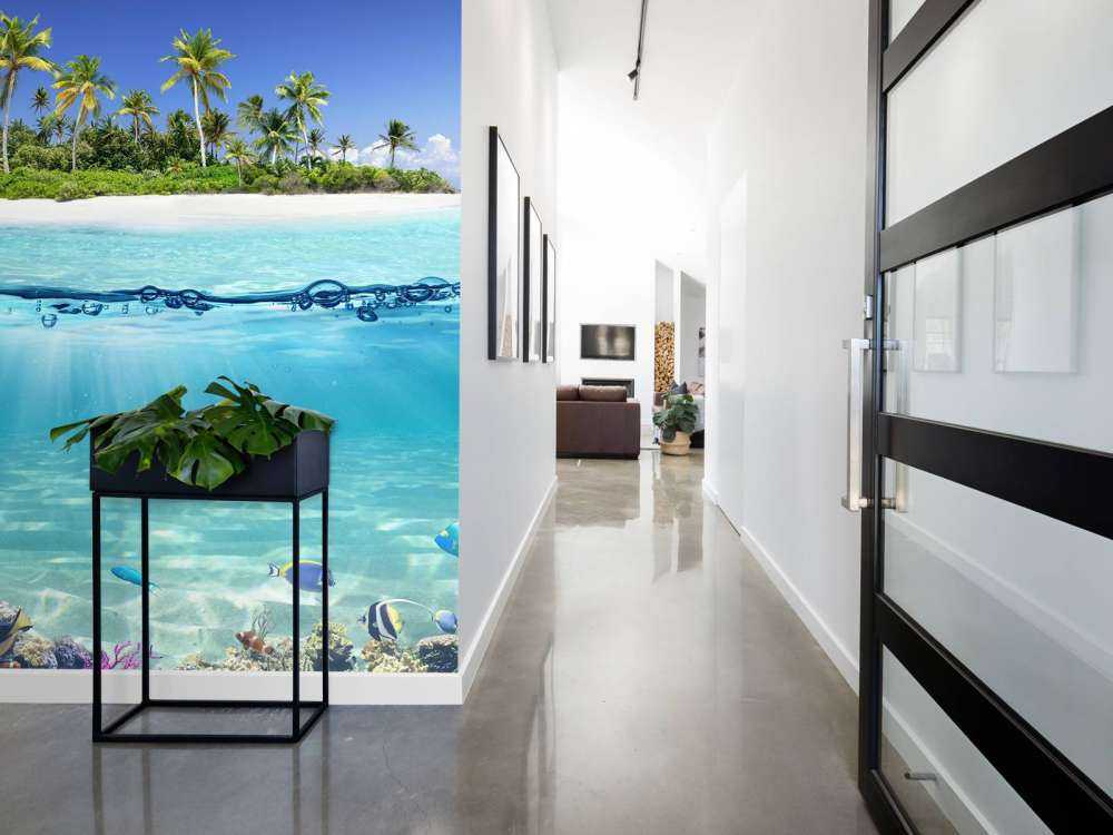 Tropikalna wyspa i rafa koralowa