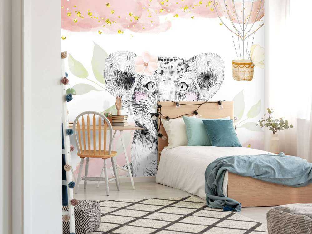 Wesoły lwiak i balon