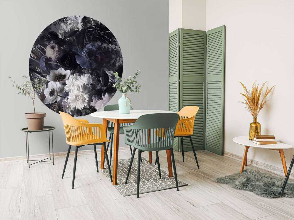 Duży bukiet z anemonami niebieskimi