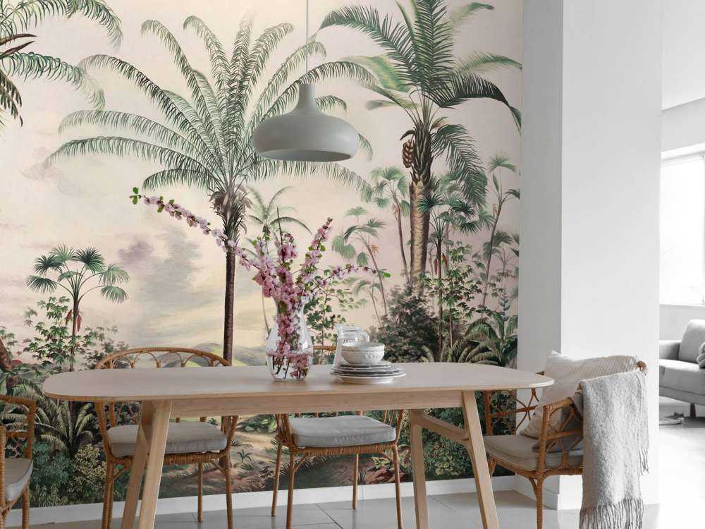 Romantyczne Tropiki Ciemna Zieleń