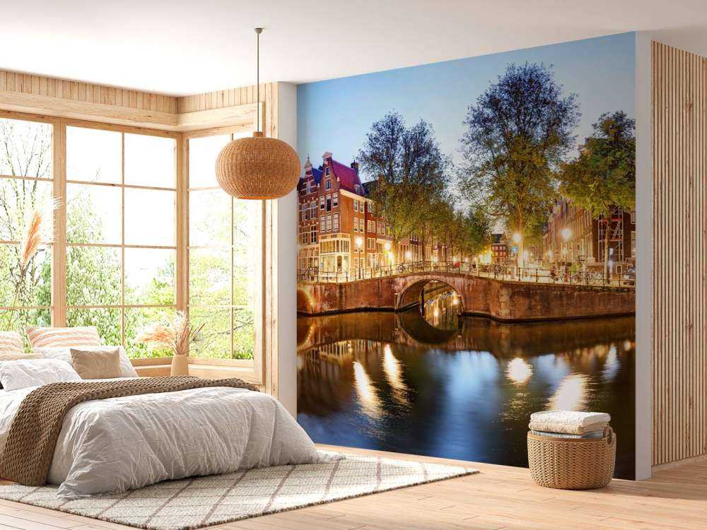 Amsterdam w nocy