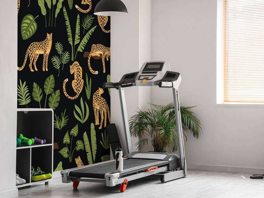 Wzór lamparta na czarnym tle