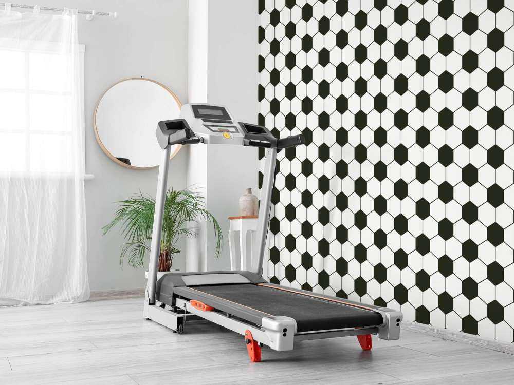 Czarno-białe wielokąty geometryczne w kolorze czarnym i białym