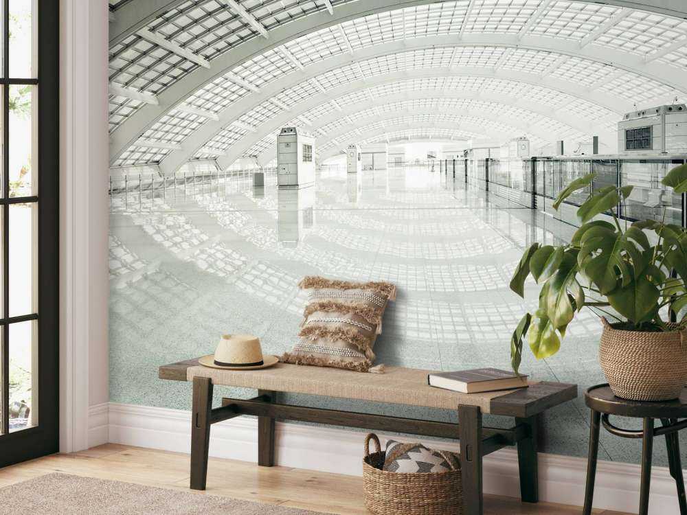 Nowoczesna hala z zaokrągleniem