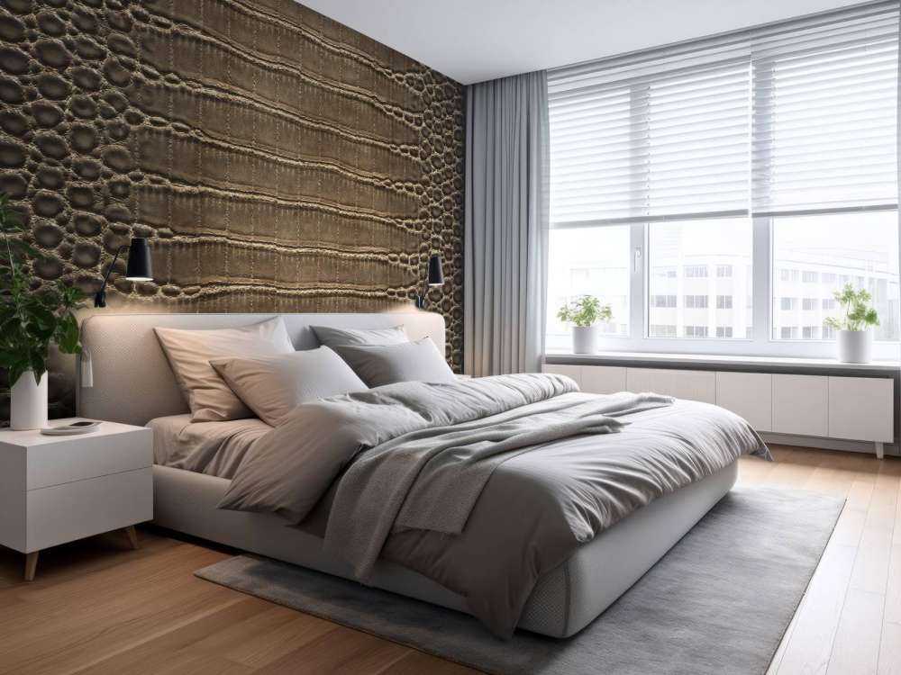 Brązowa skóra krokodyla