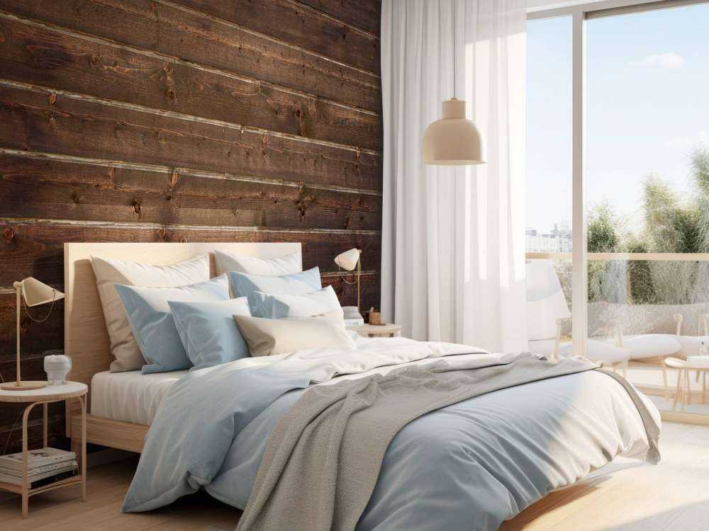 Ciemne deski drewniane