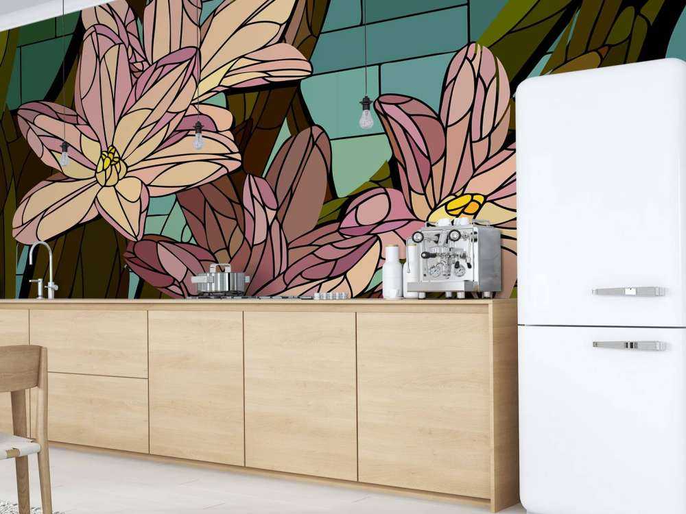 Różowe kwiaty śniegu