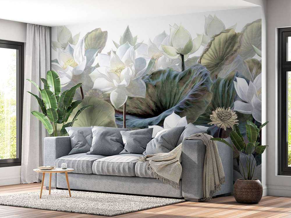 Malownicze kwiaty lotosu