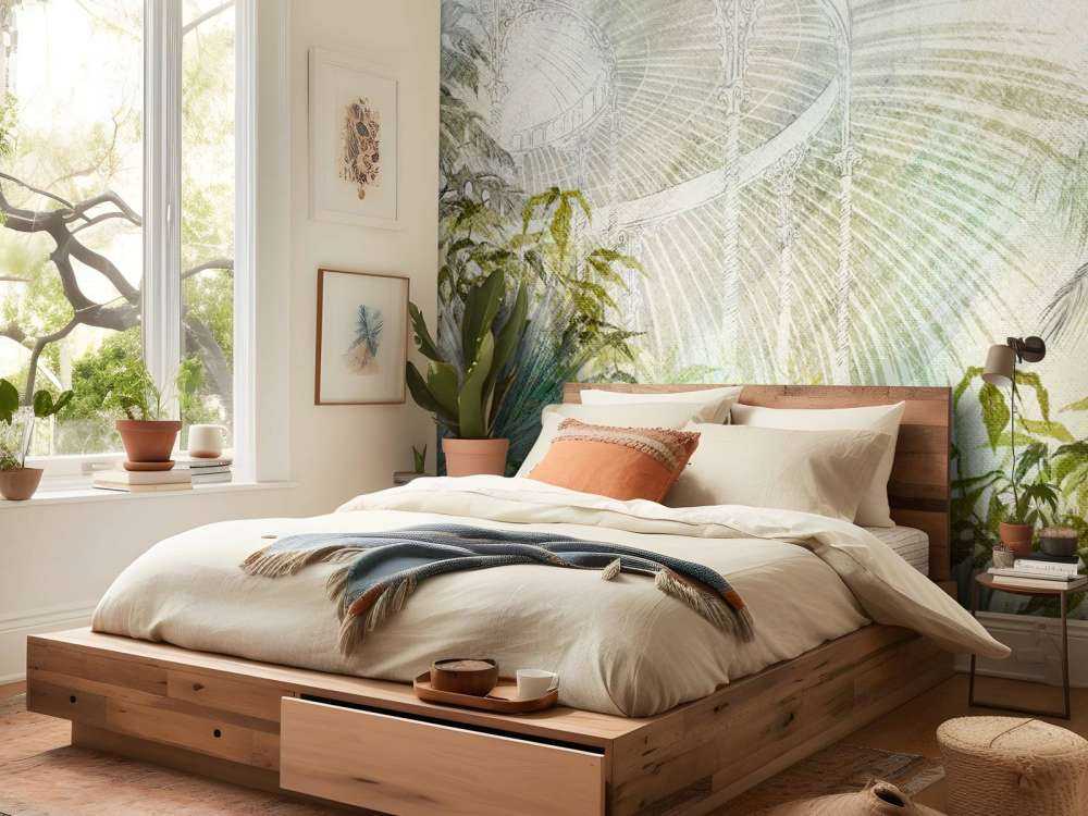 Szklarnia z roślinami tropikalnymi