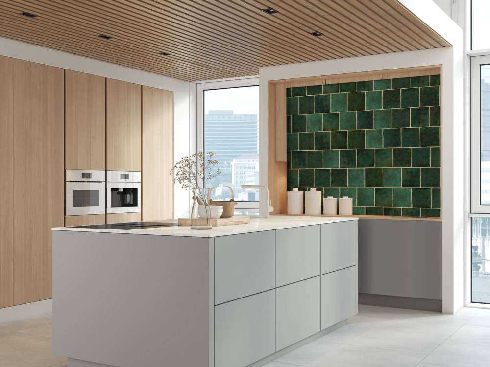 Zielone płytki ceramiczne