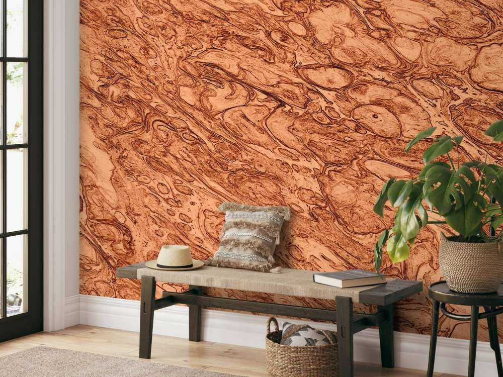 Tło z roztopionej miedzi