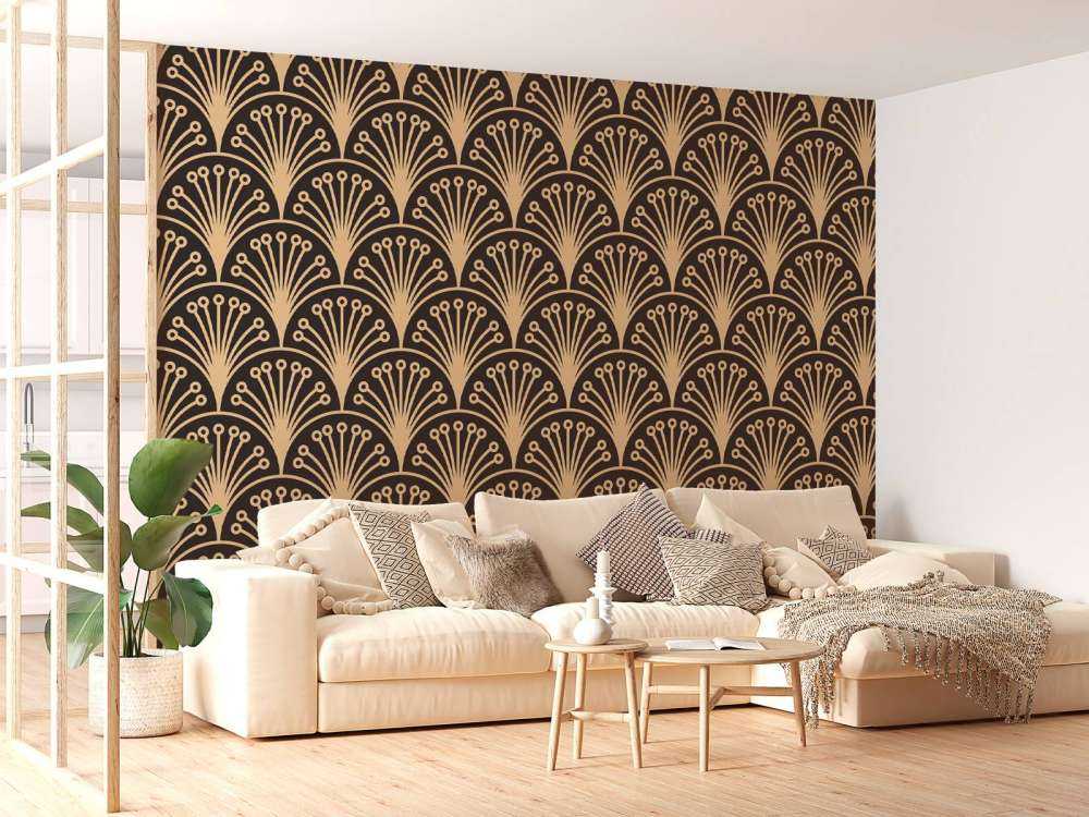 Złote kwiaty art deco